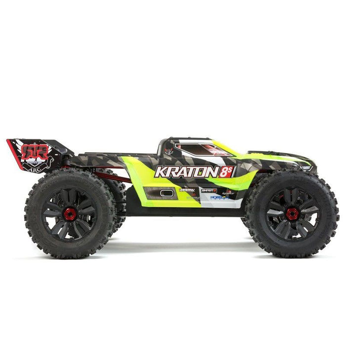 Arrma ARA110002BT1 1/5 KRATON 4X4 8S BLX Brushless Speed Monster Truck RTR Green. plus 2x Gens ace Advanced 10000mAh 15.2V 100C 4S2P HardCase Lipo Battery COMBO