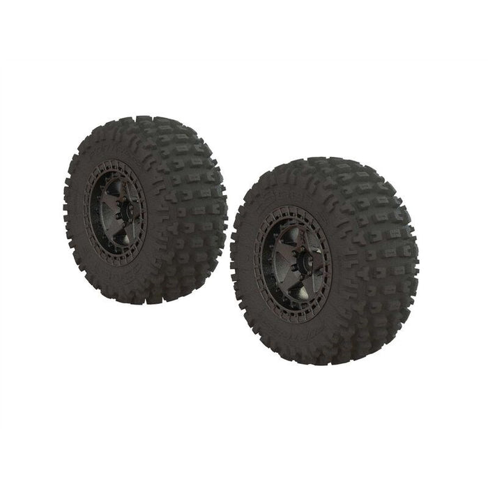 Arrma ARA550087 dBoots FORTRESS SC Tire Set Glued - Gun Metal (2pcs)