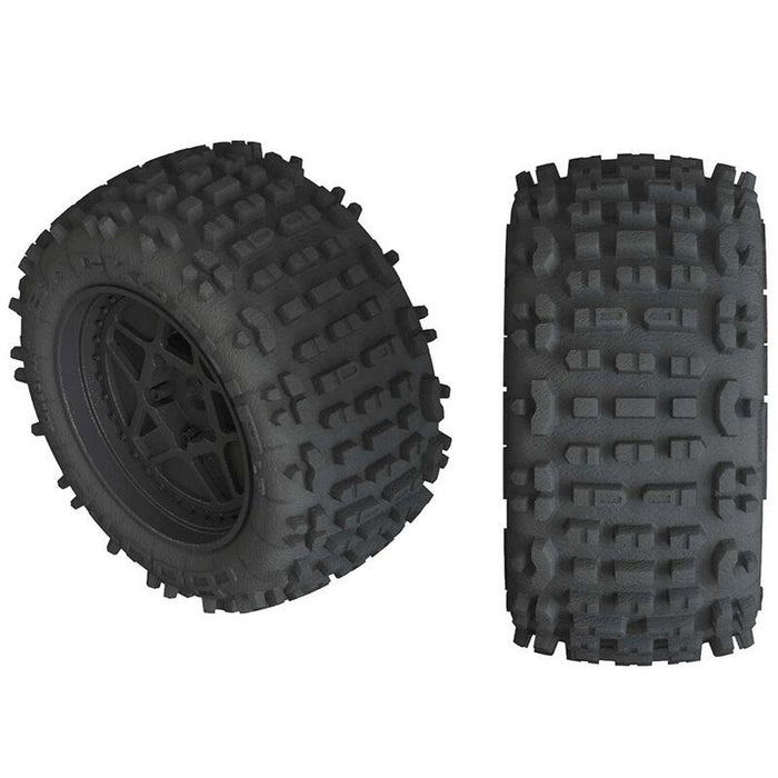 Arrma C9468 AR550050 Backflip LP 4S Tire 3.8 Glued Black (2)