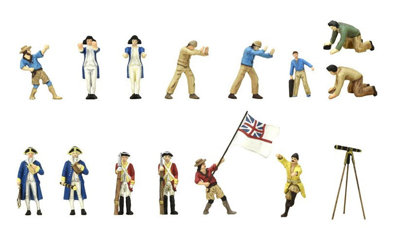 Artesania Latina 22520F 1/65 Set of 14 Metal Figurines with Accessories for HMS Endeavour