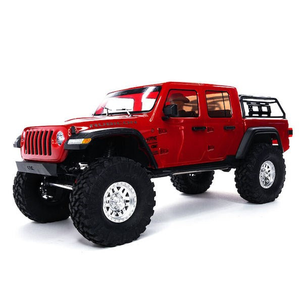 zAxial AXI03006T2 1/10 SCX10 III Jeep JT Gladiator Rock Crawler with Portals RTR (Red)
