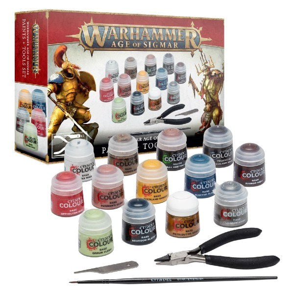 Warhammer Age of Sigmar 80-17 Warhammer Age of Sigmar - Paints + Tools Set