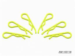 Arrowmax AM-103111 Big Body Clip 1/10 - Fluorescent Yellow  (10)