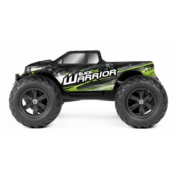 BlackZon 540075 1/12 2WD Warrior MT Electric Monster Truck RTR - Black/Green