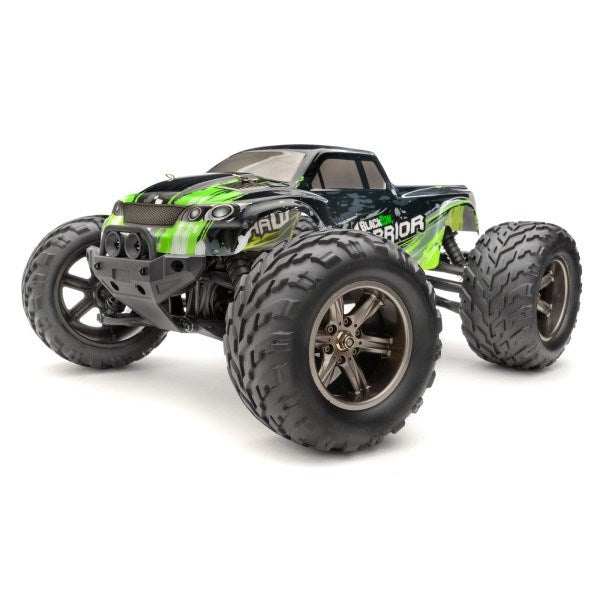 BlackZon 540075 1/12 2WD Warrior MT Electric Monster Truck RTR - Black/Green