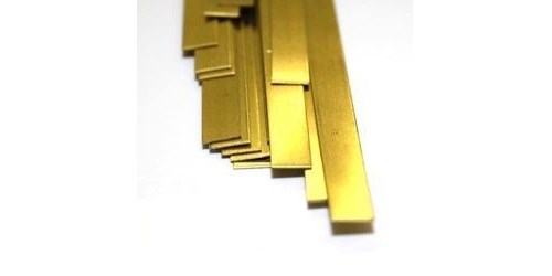 K&S 8231 Brass Strip 0.016 x 1/2 x 12" - 1 Piece