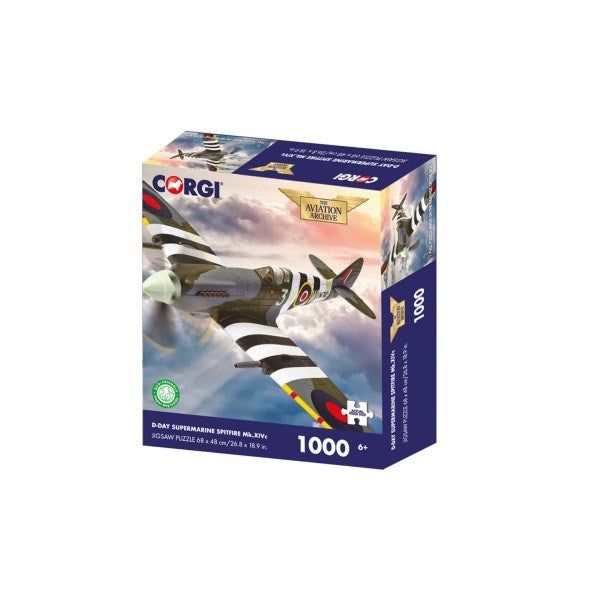 Corgi HVCCG0005 Jigsaw Puzzle: D-Day Supermarine Spitfire Mk.XIVc (1000pc)