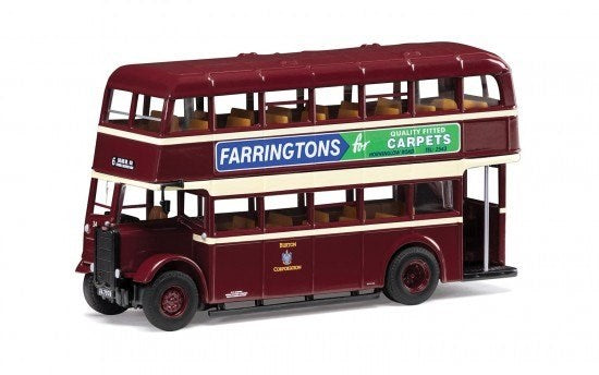 Corgi OM43917B 1/76 Guy Arab II Burton Corporation Burgundy and Cream Calais Road