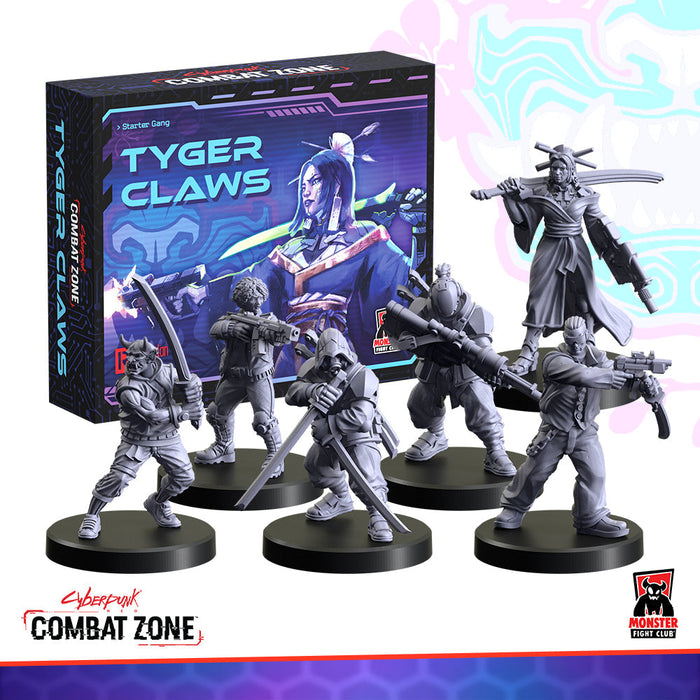 Monster Fight Club 45001 Cyberpunk Red Combat Zone Tyger Claw Faction Starter Box