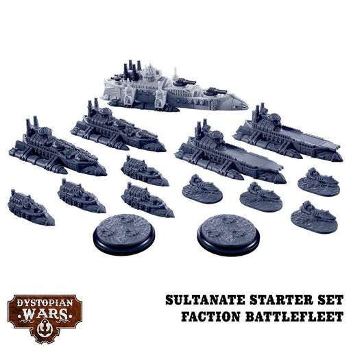 Warcradle DWA240000 Dystopian Wars: Sultanate Starter Set -  Faction Battlefleet (8857502679277)