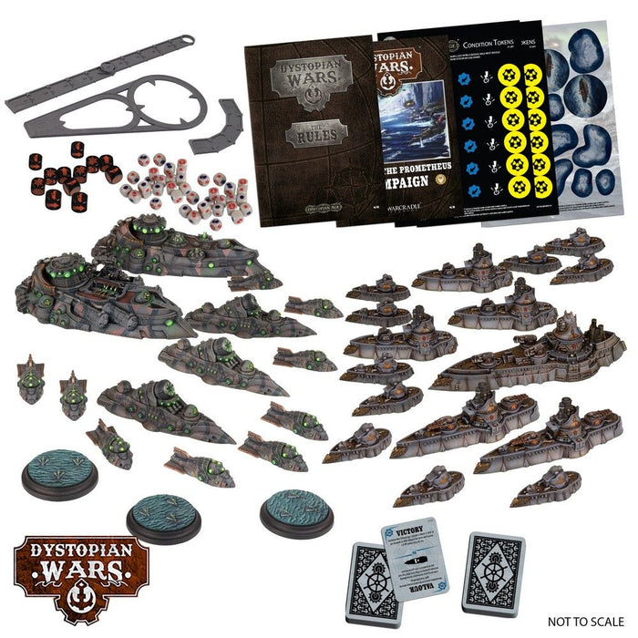 Warcradle DWA990005 Dystopian Wars: Hunt for the Prometheus - Two Player Starter Set - English