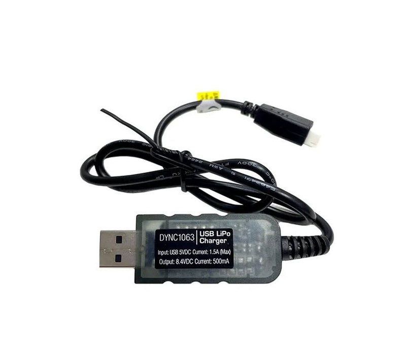 Dynamite DYNC1063 USB Charger SCX24 LiPo Input 5V 2A Output 4.2V per cell 800mAh Connector JST-XH