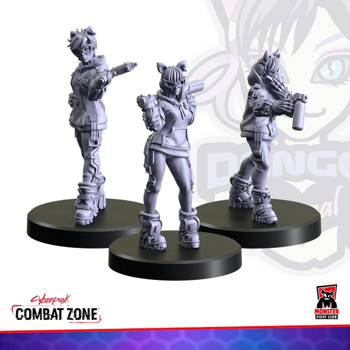 Monster Fight Club 45124 Cyberpunk Red Combat Zone Peril Pledges (Danger Gals Gonks)