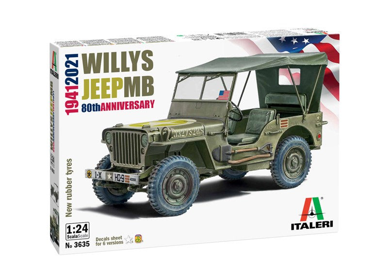 Italeri 1/24 3635 Willys Jeep Mb "80Th" Anniversary