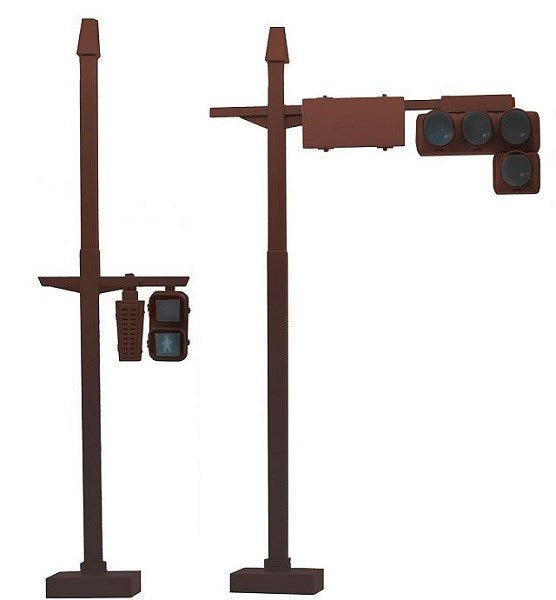 xFujimi 116556 1/24 The Signal Set Special Edition - Vehicle and Crosswalk Signals (Brown)