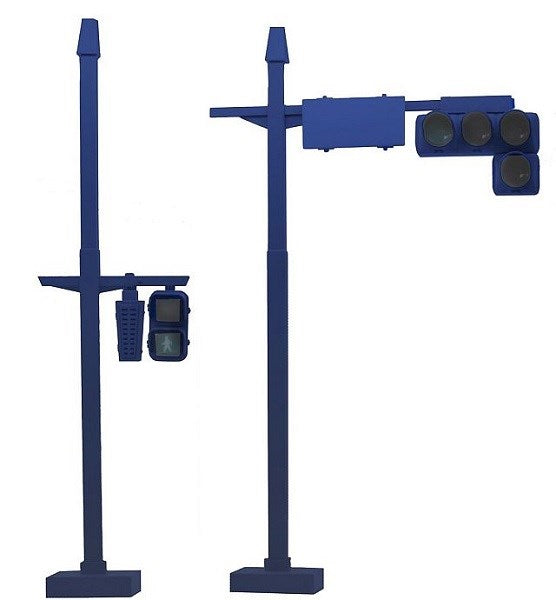 xFujimi 116563 1/24 The Signal Set Special Edition - Vehicle and Crosswalk Signals (Blue)