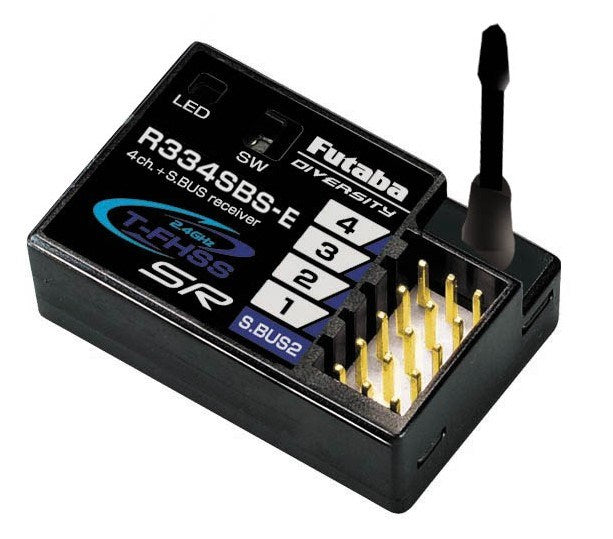 Futaba 334SBS-E RX R334SBS 4CH 2.4GHZ T-FHSS SR FOR 7PX