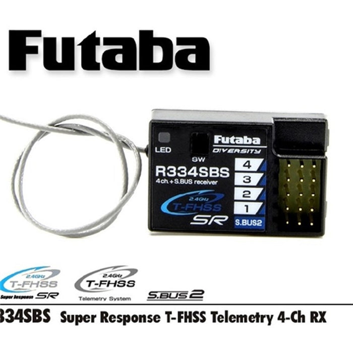 Futaba 334SBS RX R334SBS 4CH 2.4GHZ T-FHSS SR FOR 7PX