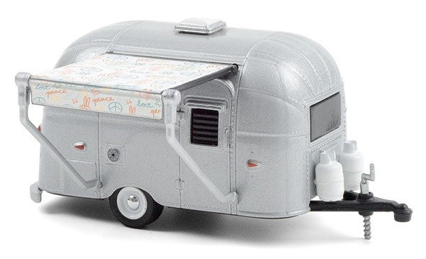 GreenLight 34090-F 1/64 1961 Airstream Bambi w/Peace and Love Awning