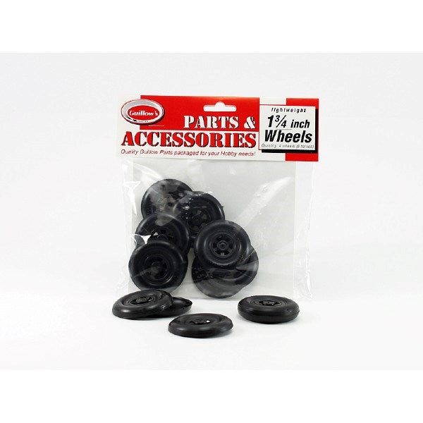 zGuillows #115 1-3/4" Plastic Black Wheel Halves (8pk) - Creates 4 Wheels