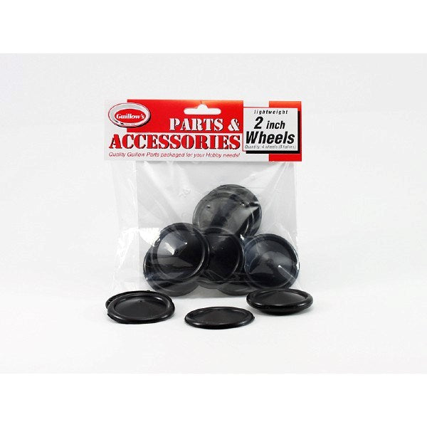 zGuillows #116 2" Plastic Black Wheel Halves (8pk) - Creates 4 Wheels