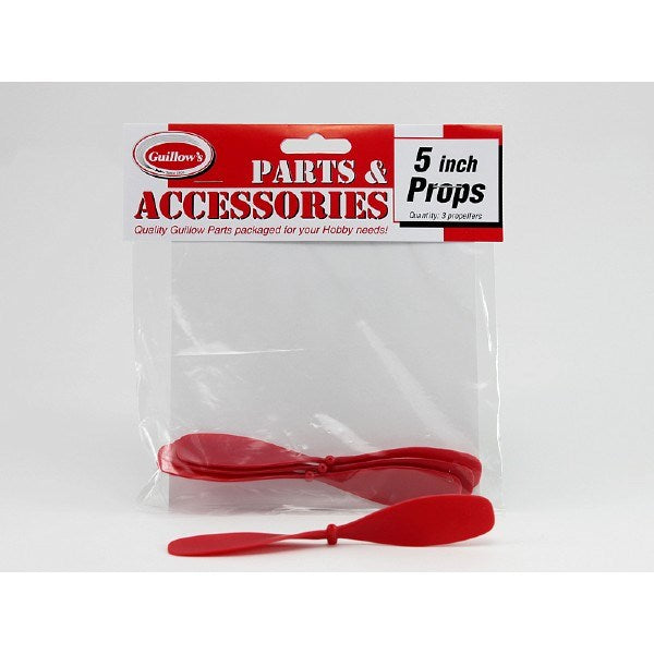 zGuillows #117 5" Plastic Red 2-Blade Propellers (3pk)