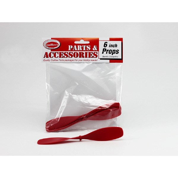 zGuillows #118 6" Plastic Red 2-Blade Propellers (3pk)