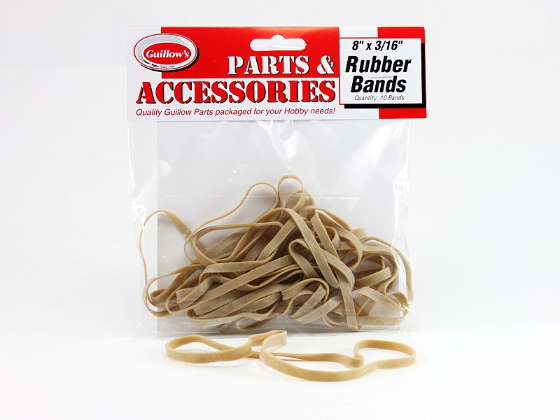 Guillows #120 Rubber Bands 8 x 3/16" - 10 Pack