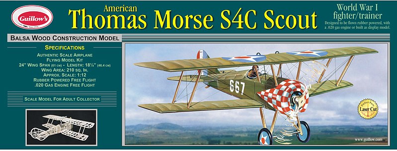 Guillows 0201LC 1/12 WW1 Thomas Morse Scout
