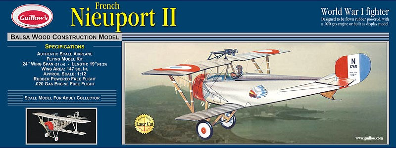 Guillows 0203LC 1/12 WW1 Nieuport 2
