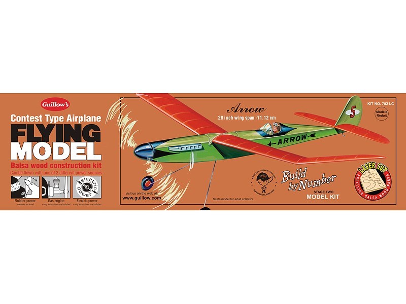 Guillows #702LC 28" Arrow - Balsa Flying Kit
