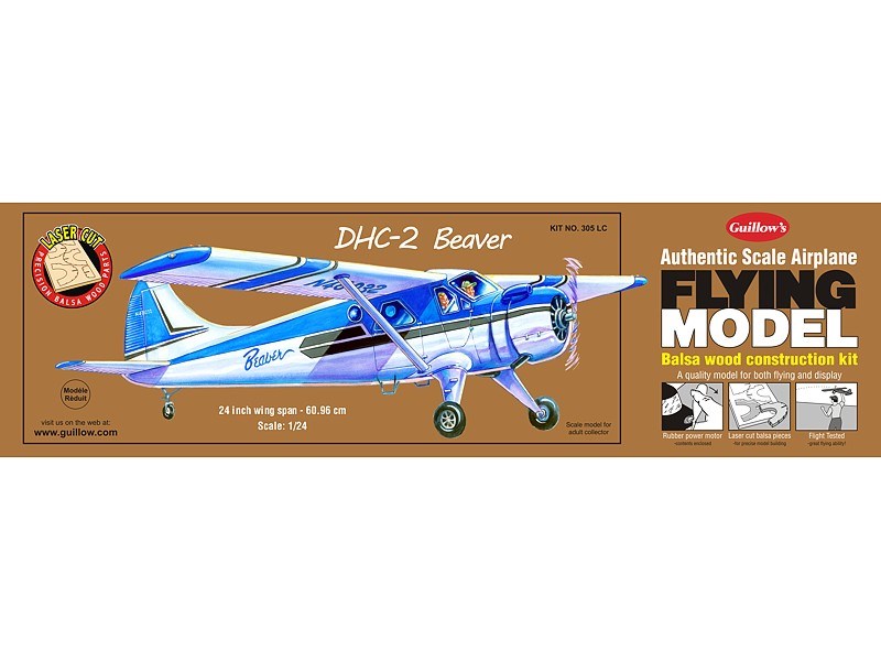 Guillows #305LC 1/24 DHC-2 Beaver - Balsa Flying Kit