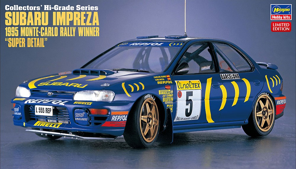 Hasegawa 1/24 51151 Collectors Series SUBARU IMPREZA 1995 monted-carlo Rally winner Super detail