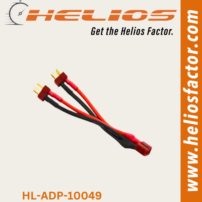 Helios - Adapter Lead / Charge Cable - Deans T(Female) To 2x Deans (Parallel)(Male)