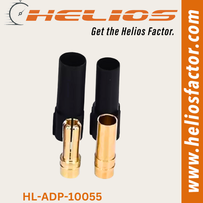 Helios - Connector - Black 6mm Bullet Banana(Male) To 6mm Bullet Banana(Female)