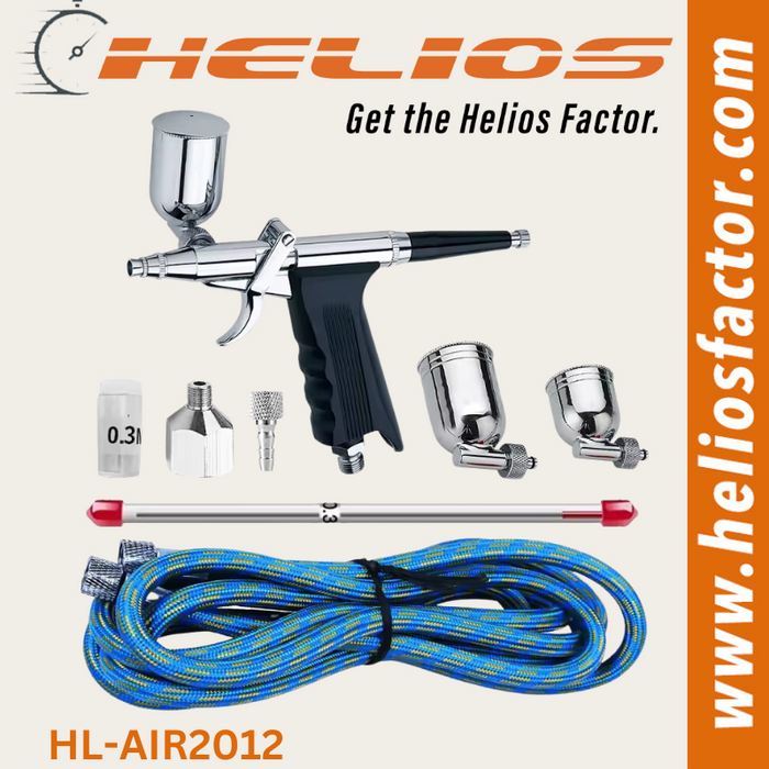 Helios - Single Action Gun Handle Gravity Airbrush Kit