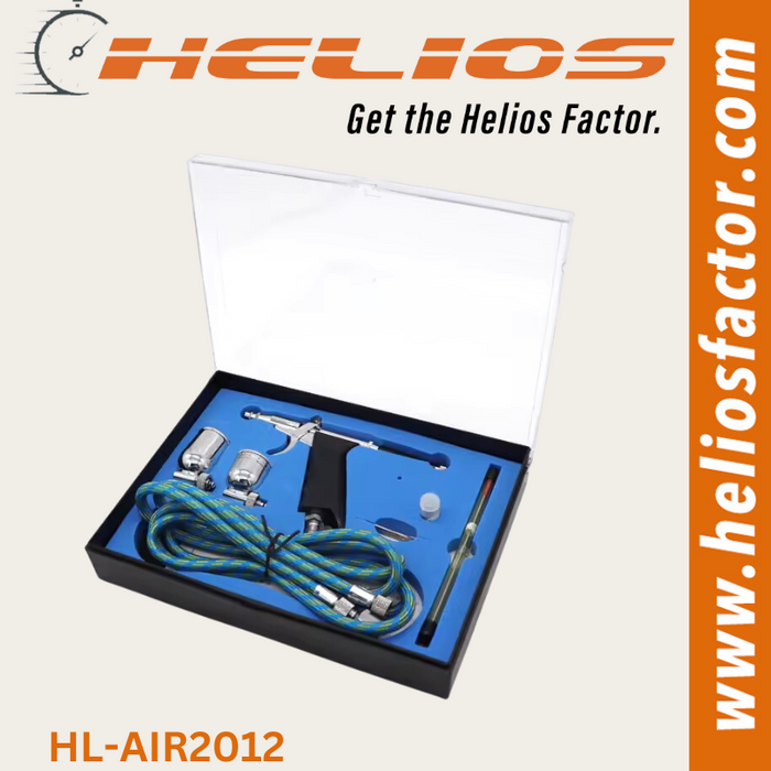 Helios - Single Action Gun Handle Gravity Airbrush Kit