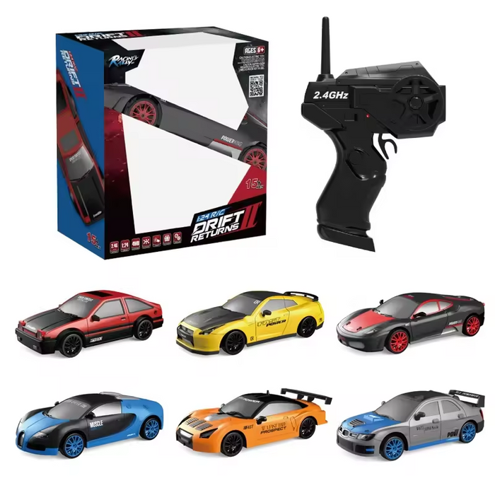 1/24th Drift  RC Car - Ready to Run - Controller and Battery - 2.4GHz