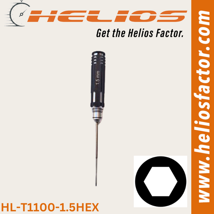 Helios - RC Tools 1.5mm Hardened Steel Hex RC Wrench / Driver - Screw Driver
