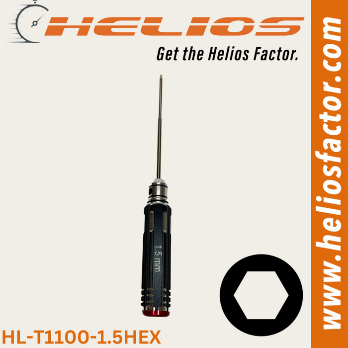 Helios Redline Series - RC Tools 1.5mm Hardened Steel Hex RC Wrench / Driver - Screw Driver