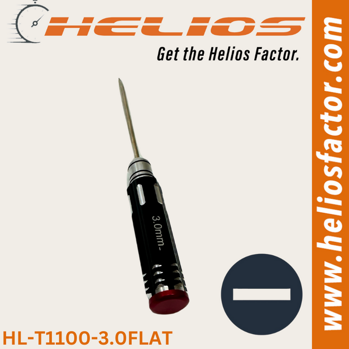 Helios Redline Series - RC Tools 3.0mm Hardened Steel Flat RC Wrench / Driver - Screw Driver