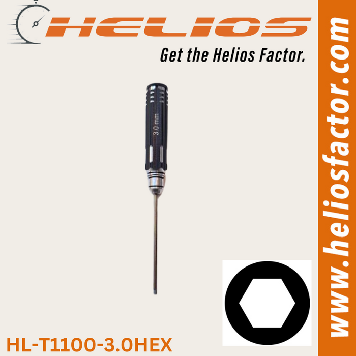 Helios - RC Tools 3.0mm Hardened Steel Hex RC Wrench / Driver - Screw Driver