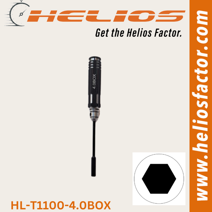 Helios - RC Tools 4.0mm Hardened Steel Box RC Wrench / Driver - Screw Driver