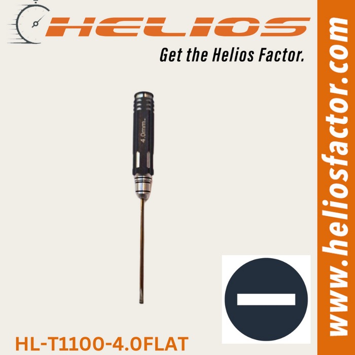 Helios - RC Tools 4.0mm Hardened Steel Flat RC Wrench / Driver - Screw Driver