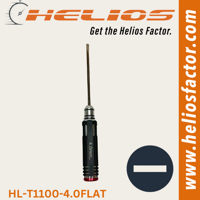 Helios Redline Series - RC Tools 4.0mm Hardened Steel Flat RC Wrench / Driver - Screw Driver