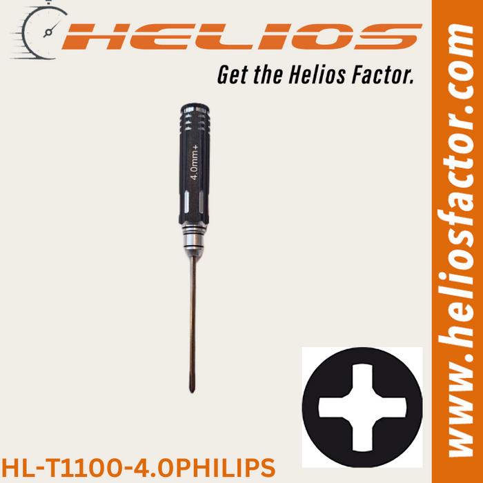 Helios Redline Series - RC Tools 4.0mm Hardened Steel Philips RC Wrench / Driver - Screw Driver