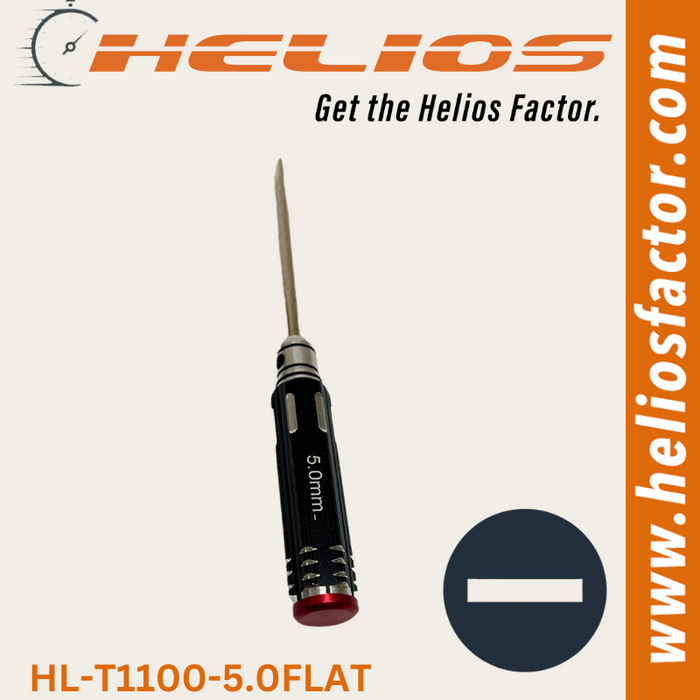 Helios Redline Series - RC Tools 5.0mm Hardened Steel Flat RC Wrench / Driver - Screw Driver