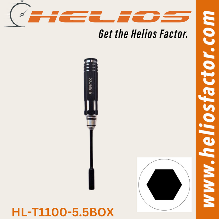 Helios - RC Tools 5.5mm Hardened Steel Box RC Wrench / Driver - Screw Driver