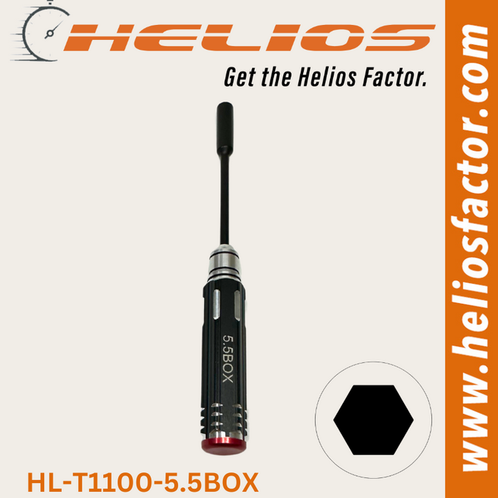 Helios Redline Series - RC Tools 5.5mm Hardened Steel Box RC Wrench / Driver - Screw Driver