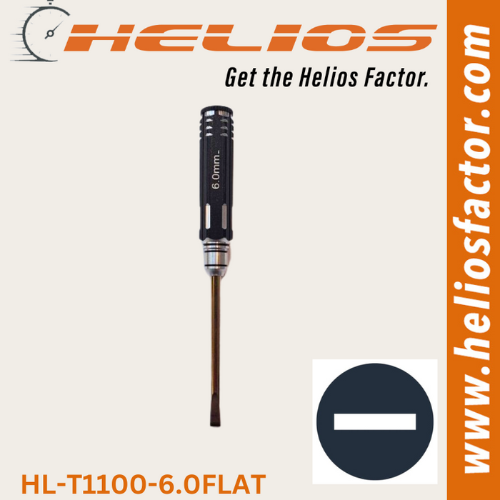 Helios - RC Tools 6.0mm Hardened Steel Flat RC Wrench / Driver - Screw Driver